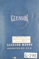 Gleason Operating Sequence No 27 Hypoid Grinder Manual